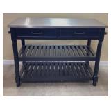 Home Styles Savannah Kitchen Cart With Stainless