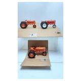 3) Allis Chalmers collectors die cast Tractors
