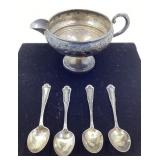 Vtg.5pc Silver flatware lot