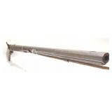 ANTIQUE PERCUSSION LOCK RIFLE, 36in OCTAGON BARREL