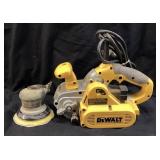 DEWALT dw433 belt sander, Dynabrade orbital air