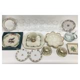 9 Piece Lenox China, 8 Gold Rim Water Goblets,