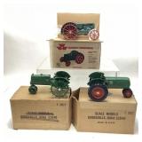 3) die cast tractors. Scale models, Spec cast