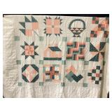 1987 Signed Naomi Lapp sampler quilt