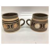 Jim Fineman Sea Shell Coffee Mugs Pottery from