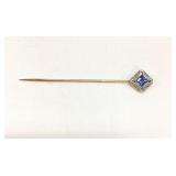 14k Gold Art Deco Stick Pin