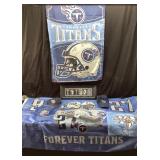 ASSORTED TENNESSEE TITANS FAN MERCH, AUTOGRAPHED