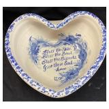 WEDDING BLESSING POTTERY BOWL, 10in W