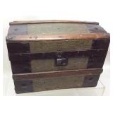 ANTIQUE MINI DOME TOP STEAMER TRUNK, 11in H by