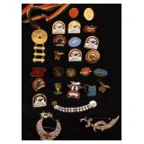 ASSORTED SHRINERS CEREMONIAL PINS, MASONIC