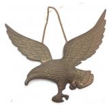 VTG. BRASS BALD EAGLE WALL SCULPTURE, MADE IN