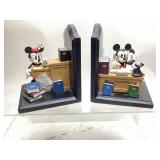 PAIR OF FIGI DISNEY MICKEY & MINNIE BOOKENDS
