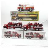4) vtg. Toy trucks. Hess, Motorforce, Road rippers