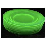 (7) VTG. ANCHOR HOCKING GREEN DEPRESSION