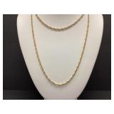 14k Glitter Rope Chain Necklace 4.89 grams 36