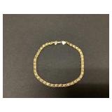 14k Beverly Hills Gold heart link bracelet 3.82