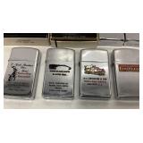 8 Advertising Zippo Slim lighters.