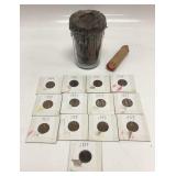 Curious Wheat Penny lot. Vtg. sealed jar and
