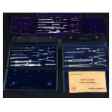 (3) VTG. KEUFFEL & ESSER DRAFTING TOOL SETS IN