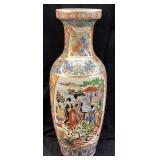 JAPANESE SATSUMA STYLE  VASE, 17in H
