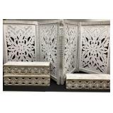 3 Wooden White wash Shelves and white wash