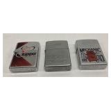 3 Zippo style lighter lot