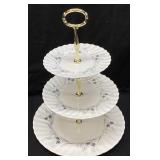 ROYAL DOULTON MILLEIFLEUR 3-TIER TIDBIT TRAY