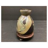 Hand Blown art glass vase Dated 1975 and Signed