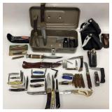 Large knife lot. K bar, Colonial, Sabre,