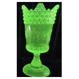 RARE ANTIQUE ADAMï¿½S & CO URANIUM GLASS CELERY