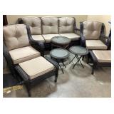 8-PIECE OUTDOOR WICKER CONVERSATION SET