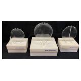 (3) VTG. GLASS DIMENSIONS ILLUSION LIGHT OIL LAMPS