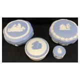 (4) VTG. WEDGWOOD JASPERWARE TRINKET BOXES
