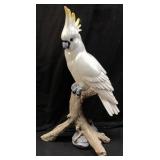 LARGE COCKATOO BIRD FIGURINE, 15in H