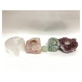 Gems natural stone candle holders