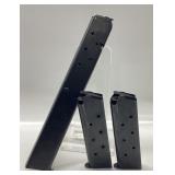 3) 1911 pistol magazines, includes extended mag.