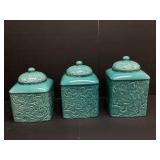 3 HiEnd Accents Savannah Ceramic Canisters