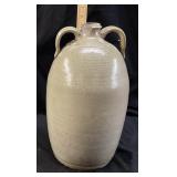 ANTIQUE SALT GLAZED 3gal STONEWARE JUG, CHIP ON