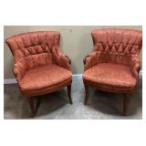 PAIR OF VTG. NAPOLEON III STYLE ARMCHAIRS,