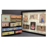 Set Of 6 Vintage Hand Painted Postcards from