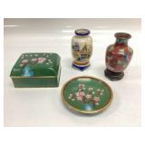 Antique Chinese Cloisonnï¿½ Vase, plate, Jewelry