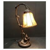 Art Nouveau table lamp features a whimsical