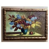 20th CENTURY SIGNED FRANK LEAN OIL ON CANVAS
