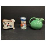 3 Vtg Ceramic Pitchers/ vases
