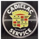 CADILLAC 35in DIE CUT SIGN, REPRO, NEW