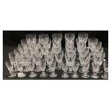 44 ASSORTED CRYSTAL STEMMED GLASSES, WATERFORD