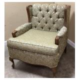 Vtg. Tufted French Provincial Bergére Style
