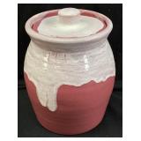 1995 NC ARTIST SIGNED SB POTTERY LIDDED CANISTER