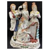VTG. ROCCO-BAROQUE STYLE PORCELAIN MUSICAL GROUP