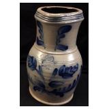 ROWE POTTERY PICTURE WITH HAND PAINTED COBALT